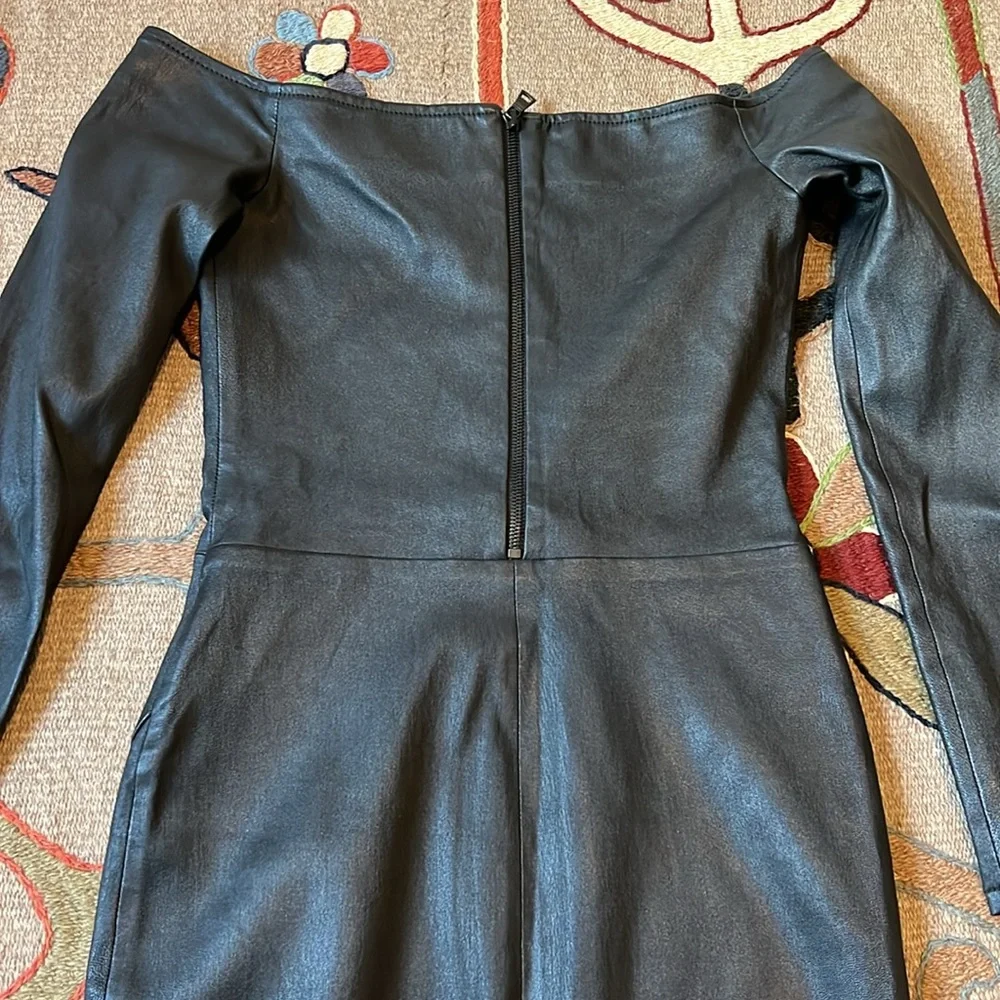 RtA Electra Off-the-Shoulder Stretch-Leather Mini Dress
(6) - Picture 7 of 8